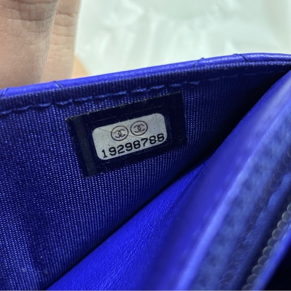 Chanel Classic Wallet On Chain WOC Quilted Lambskin Purple Silver Hardware - Picture 8 of 12